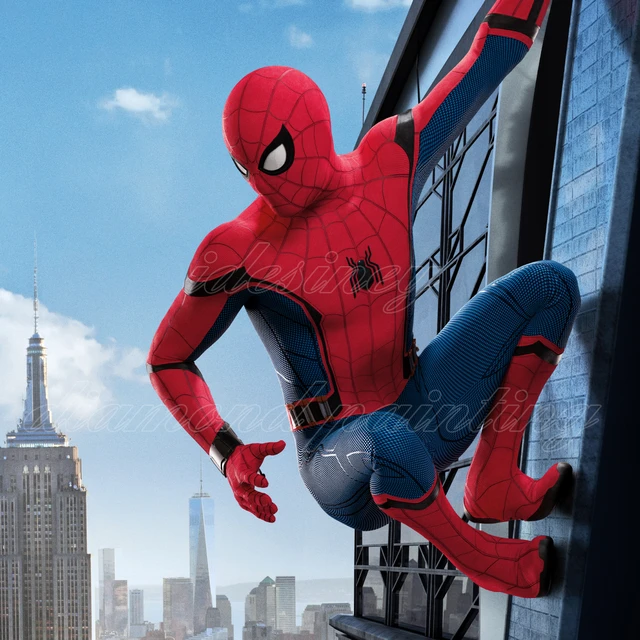 Diamond Painting Spiderman Skyline, Full Image - Painting