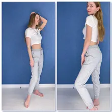 Sports-Trousers Long-Pants Black Women Female Lady Casual MOINWATER Terry MP2002 Gery