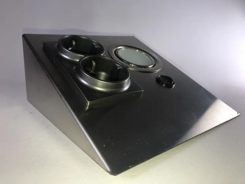 Освещение кухонного шкафа и 2 розетки (Inox)|Электрические розетки| |