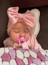 Diademas para bebés y niños pequeños, sombrero anudado con lazo sólido, gorrito, accesorios, turbante suave para niñas, banda para la cabeza D9 #