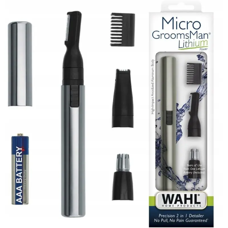 Wahl 5640-616 Trimmer Micro Groomsman Nose/Ear Facial Cleaning Precision for Men |