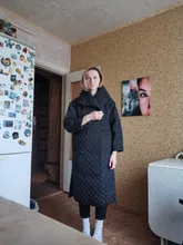 Fit Coat Spring Women Parkas Cotton-Padded Black Autumn Long Fashion EAM New Loose 19a-A319