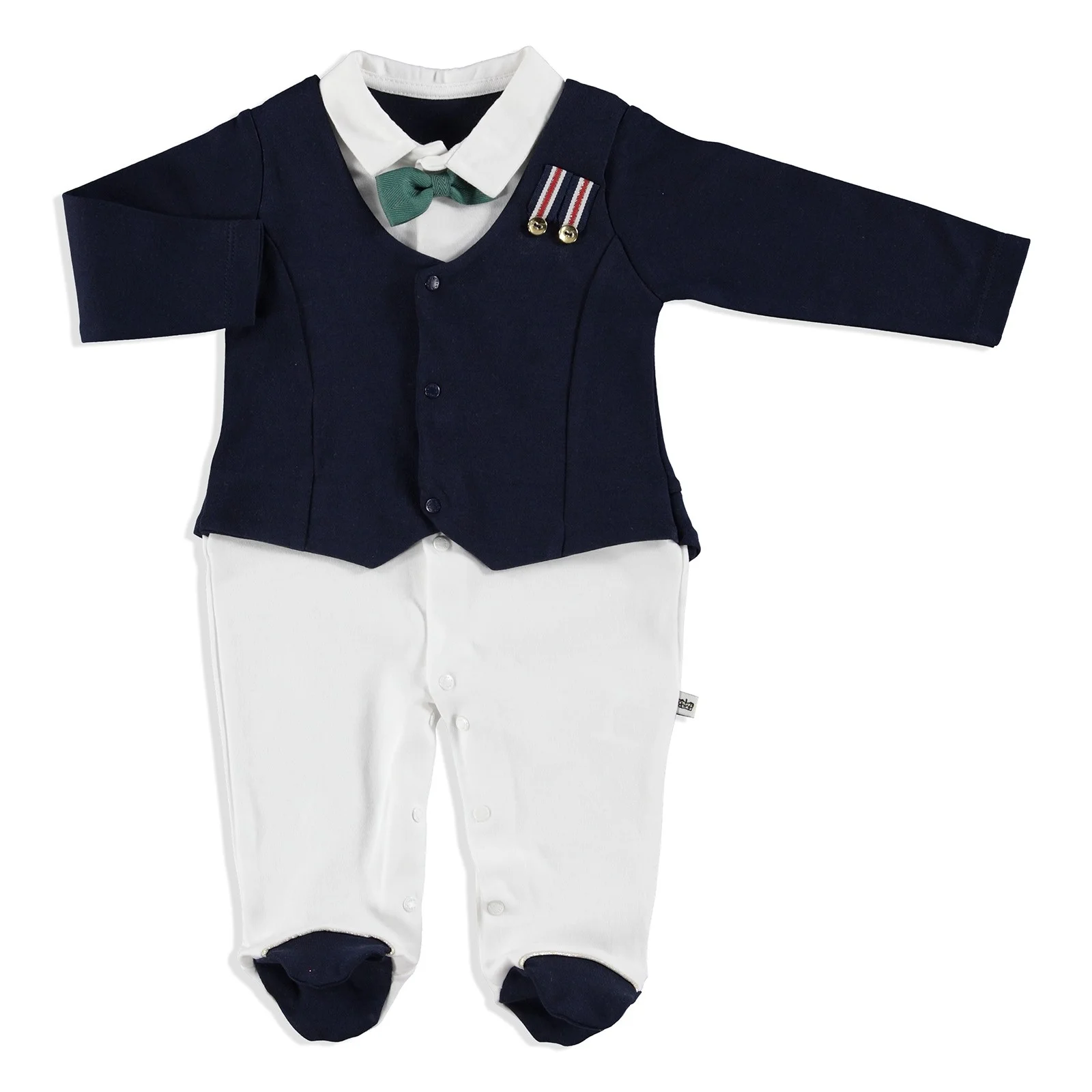 

ebebek Mymio Crested Bow Baby Cardigan Footed Romper