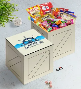 

Personalized Captain In Wooden Box Nostalgic Lezzetler Gift Seti-9