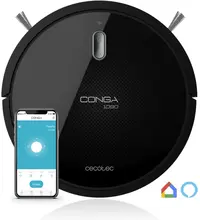 Cecotec Robot Aspirador Conga Serie 1090 Connected. 1400 Pa, Compatible con Alexa y Google Home, Aspira, Barre, Friega.
