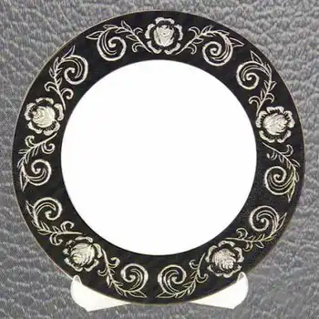 

Sublimation Rose Decorated Silver Plate 20 cm