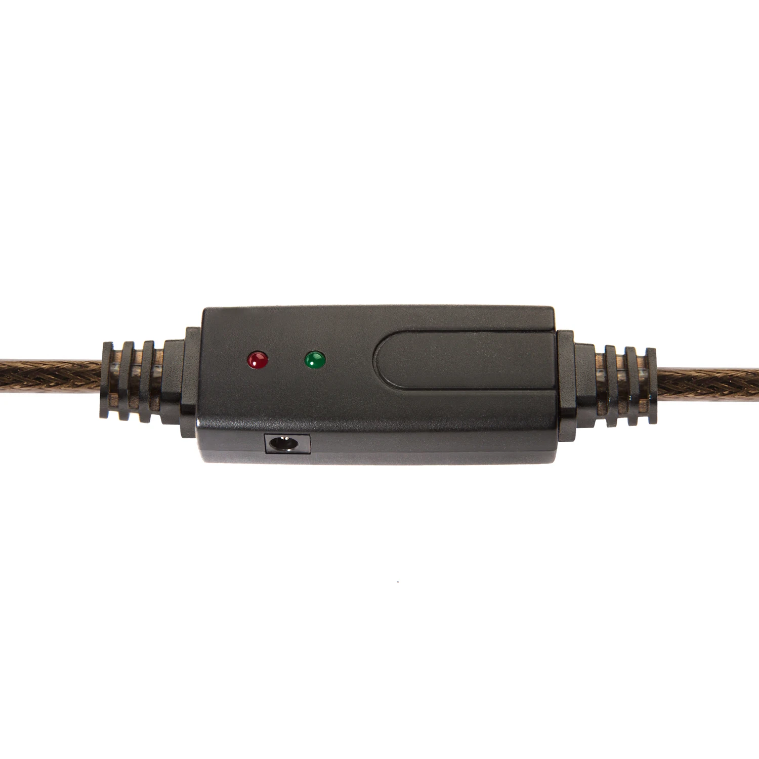 Greenconnect Кабель активный 10.0m USB 2.0, AM/mini 5P, черно-прозрачный, с активным усилителем сигнала, разъём для доп.питания
