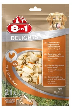 

8in1 DELIGHTS XS косточки с куриным мясом для мелких собак 7,5 см
