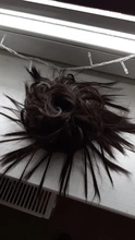 Bicicleta con sintético Flexible moño para el cabello rizado cabello moño elástico sucio ondulado Scrunchies abrigo de cola de caballo de pelo banda Exte