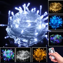 Aliexpress - String lights 5M 10M 30M 50M 100M LED string Christmas lights 8 patterns wedding holiday lights