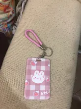 Tarjetero de negocios para hombre y mujer, funda para tarjeta de autobús con dibujos animados, tarjeteros retráctiles, portadores de identificación, insignia