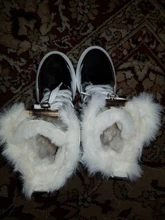 Ankle-Boots Sneakers Warm-Shoes High-Top Women Winter Short Black/sliver LEOSOXS No 