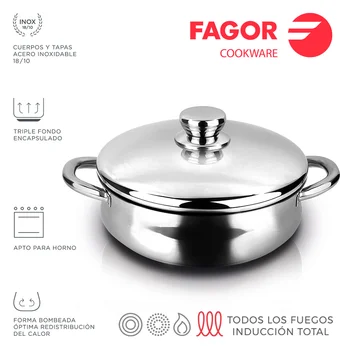 

TARTERA INOX SILVERINOX Ø 24CM stainless steel 18/10 FAGOR