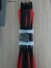 Pernos de caza con arco, Ballesta de carbono de 12/24 pulgadas, columna vertebral 16/20 para arco recurvo/compuesto, tiro con arco, 6/400 Uds.