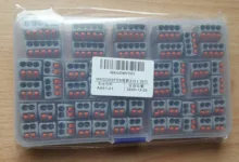 55 unids/lote 412, 413, 415, Conector de cable caja universal compacto bloque terminal de iluminación de conector de cable de 212, 214