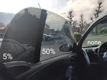 Película opaca para ventana de coche, 1 rollo de 50cm X 3m, 1/5/15/25/35% VLT, pegatina de cristal, parasol, Protector UV, adhesivos de lámina