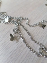 Llavero Punk Hip-hop de tres capas para mujer, cadena de pantalones vaqueros de Metal largo, accesorios de ropa, joyería