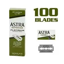 

100 Pieces Astra Superior Razor Blade Platin Double Edge Safety Stainless Steel
