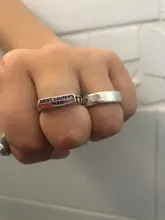 Anillos abiertos con letras de Metal para hombres y mujeres, joyería de fiesta, Punk, Vintage, Inglés