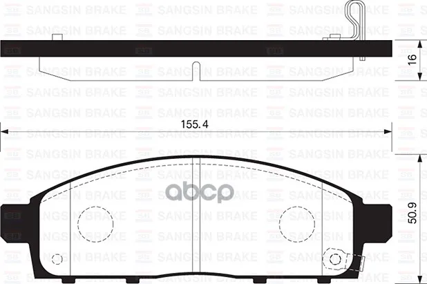 Колодки Тормозные Mitsubishi Pajero Sport/Montero Sport 08/L200 05 Передние Sangsin Brake Sp1361 Sangsin brake арт. SP1361