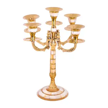 

Candlestick for 5 candles with mother of pearl