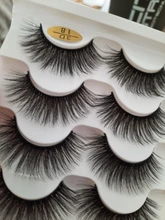 Pestañas postizas 3D, 5 pares, pelo de visón de imitación, pestañas de serie Wispies Fluffies naturales, largas y suaves, hechas a mano, pestañas negras sin crueldad