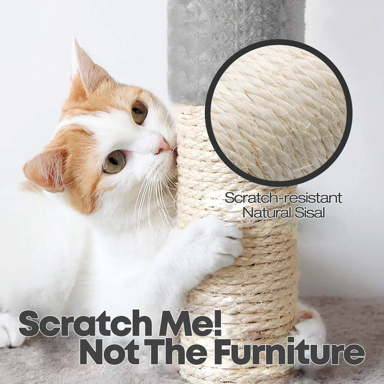 Tiragraffi Per Gatti Da 139 Cm Con Tiragraffi In Sisal Piattaforme Per Saltare Cuccetta E Amaca 88305909
