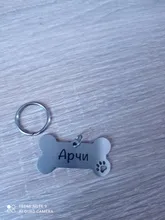 Llavero con chapa personalizada para identificación de mascotas, colgante con nombre grabado para Collar de cachorro de gato, accesorios para mascotas