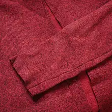 Suéter de punto largo para hombre, chaqueta de Color sólido, otoño