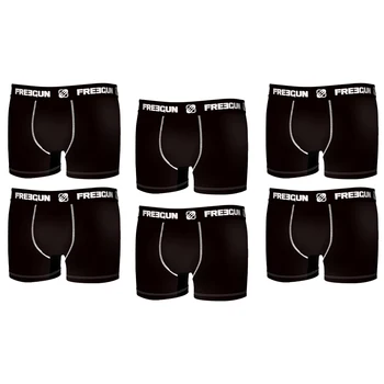 

FREEGUN mens boxer shorts pack (6 or 12) in black color