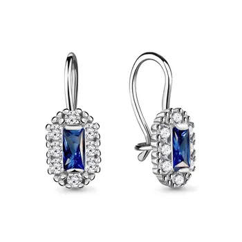

Aquamarine baby earrings with cubic zirconia, spinel, 925 sterling silver