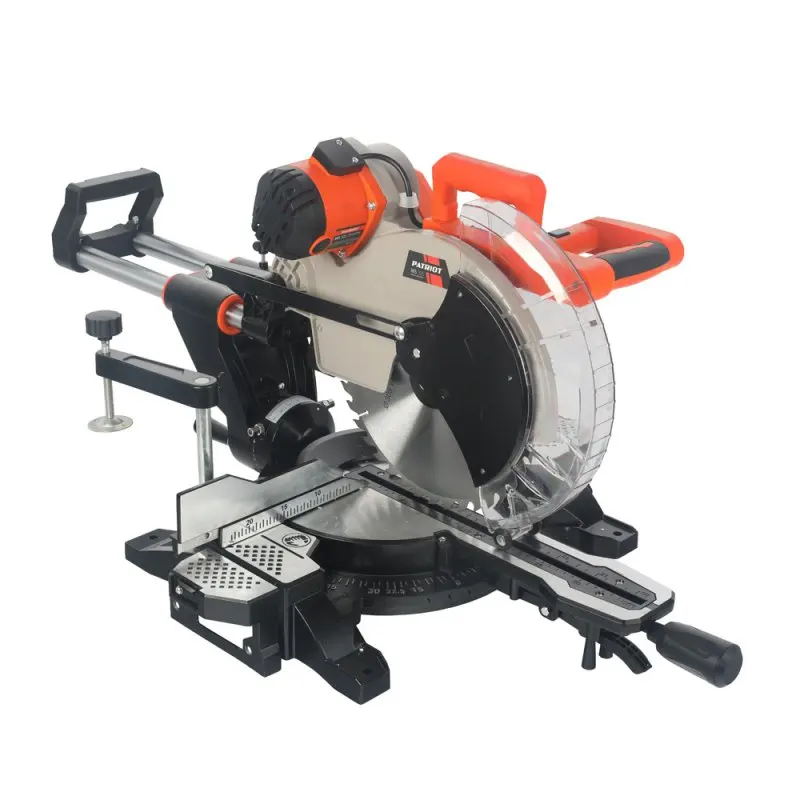 Miter saw PATRIOT MS 305 Crosscut saw working with preforms having a small sectional area cutting obliquely