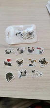 Pegatinas de papel de Pug para teléfono, carcasa de coche, impermeable, portátil, bicicleta, Notebook, mochila, juguetes para niños, 40 unids/lote