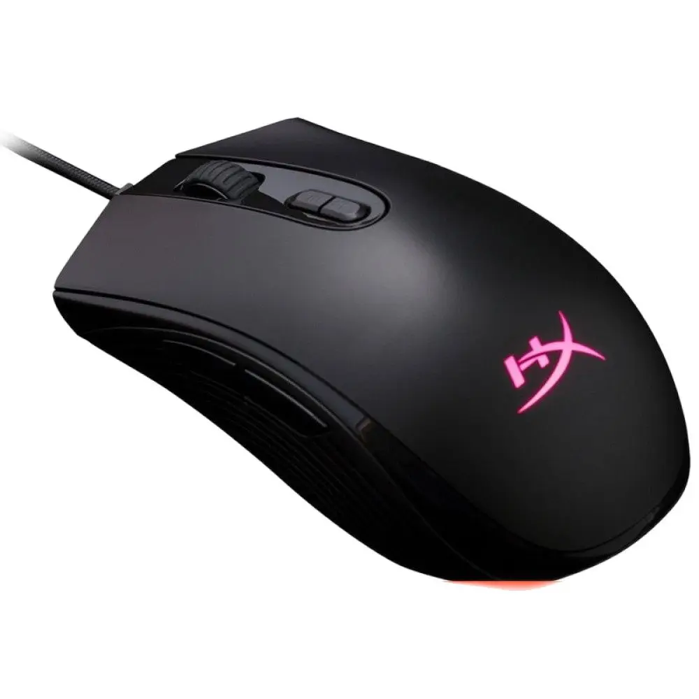 HyperX Pulsefire Core RGB Optical Mouse Pixart 3327 wired 6200 dpi backlight USB color: black Ergonomic Gaming For Laptop PC Computer |
