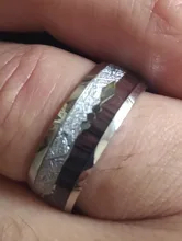 FDLK-anillos de acero inoxidable de carburo de tungsteno con incrustaciones, Flecha de meteorito de madera de Koa hawaiana, joyería para hombre, 8mm