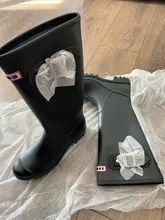 YEELOCA-Botas de lluvia impermeables para mujer, botas impermeables hasta la rodilla con hebilla de tubo largo, zapatos de goma de PVC