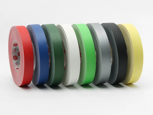 Matte adhesive tape on fabric base 25mm/50 m gaffer tape  (Gaffa)-Black-dgtape @ premium matt500-25/50 m