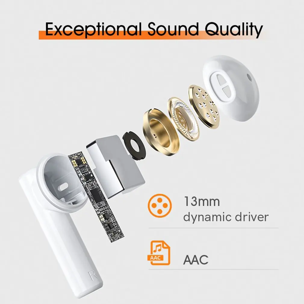 QCY T12S T12 Hybrid ANC Headphone Bluetooth 5.0 Earphone Wireless Charging TWS Earbuds Active Noise Cancellation Customizing APP