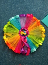 Falda para niña de tutú, ropa de 12 a 8 años, minifalda de tul colorida para niña, para fiesta, baile, arcoíris, ropa para niño 2020