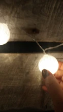 Lights-String Garland Cotton-Ball Led Wedding Party Christmas Outdoordiy Holiday 5M Crib