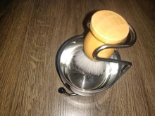 1 Set profesional de los hombres para él la barba conjunto tazón de acero inoxidable soporte brocha de afeitar bigote afeitado herramienta Facial de limpieza 40 #410