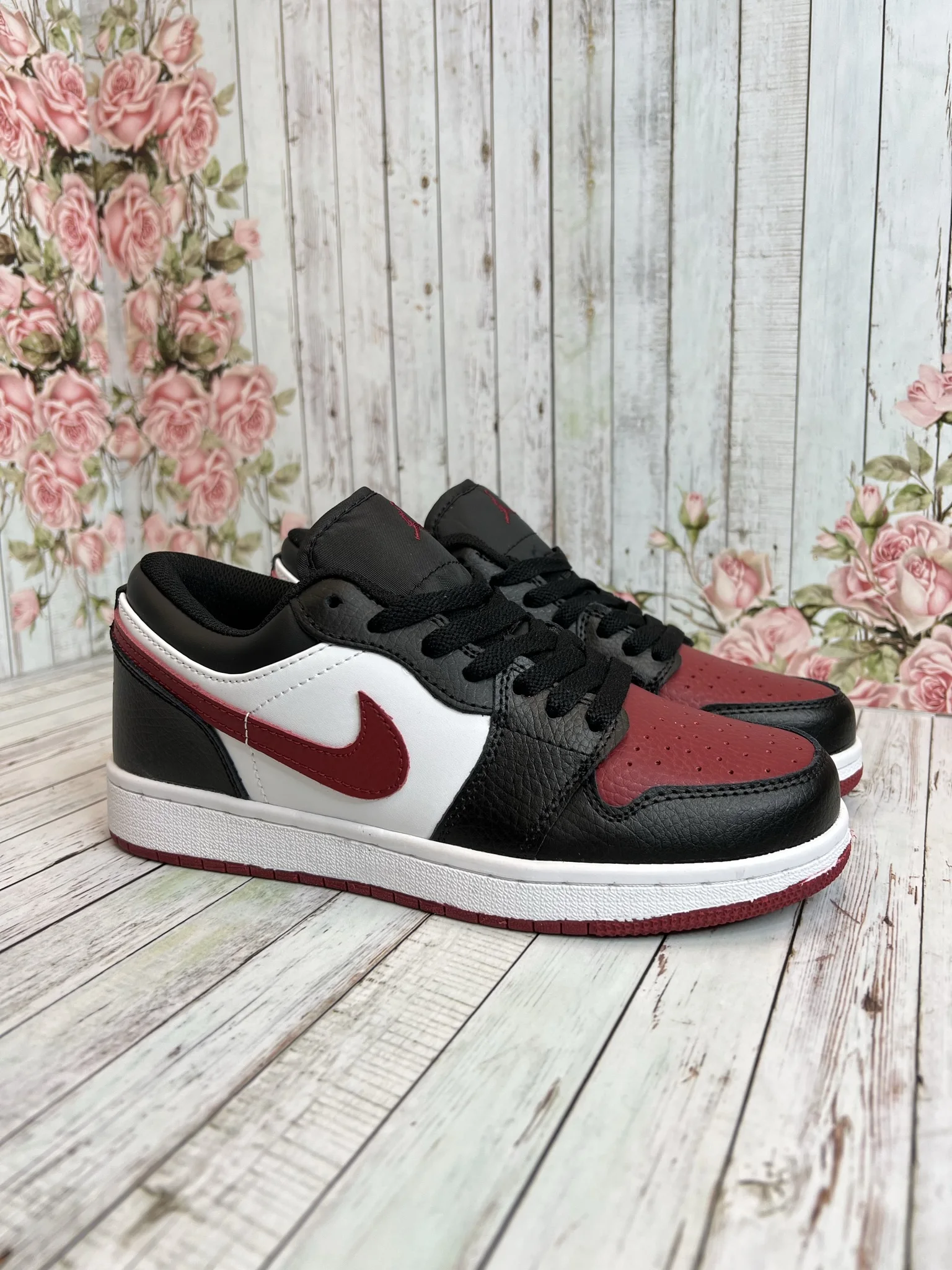Кроссовки Nike AIR Jordan (Джордан) низкие подростковые бордовые |