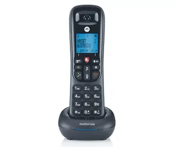 

Motorola Cd4001 black fixed wireless phone with fixed Smartphone screen