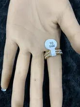 Anillo de boda de circonia cúbica para parejas, sortija de boda para aniversario romántico, Color dorado, accesorios de joyería para hombre y mujer