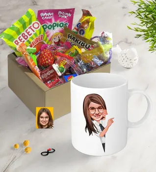 

Personalized Female Child Caricature Of Nostalgic Lezzetler Mug Seti-1