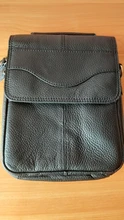 Bolso cruzado de piel de vaca para hombre, bandolera de hombro de diseño informal, a la moda, de 8 pulgadas, para tableta, 144-b