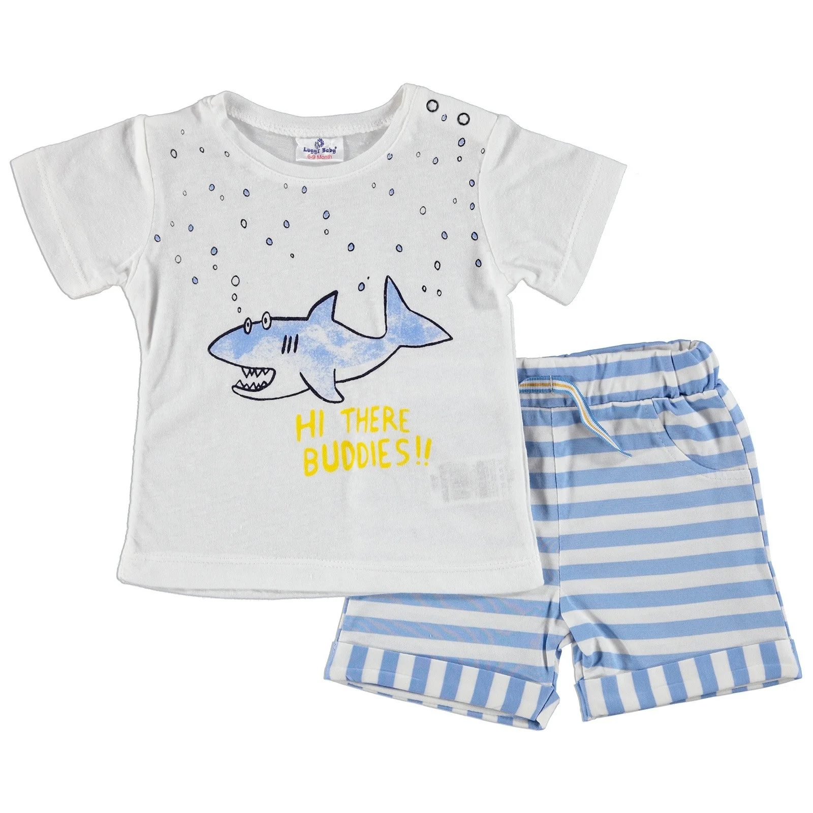 

ebebek Luggi Baby Boy Hi There Tshirt Short Set