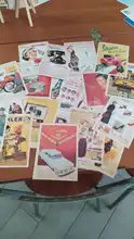 Juego de tarjetas de memoria de estilo clásico, póster famoso Vintage, tarjetas de felicitación, regalo de Año Nuevo, 32 unids/lote