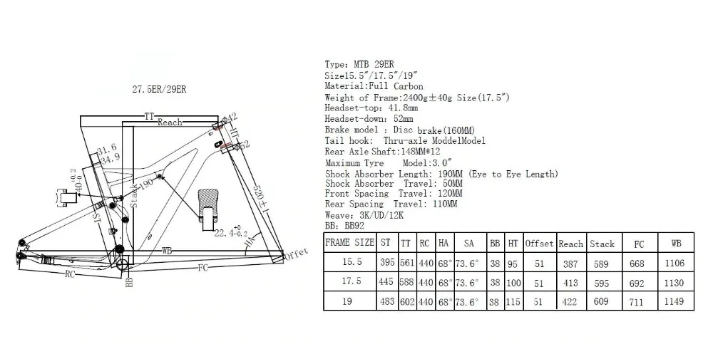 27,5 er карбоновый-Mtb-рама велосипед дисковый-тормоз Горный-велосипед BB92 Boost полная подвеска 29er рама для горного велосипеда