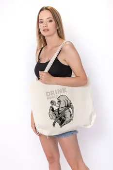 

Angemiel Bag Big Drink More Shopping Beach Tote Bag